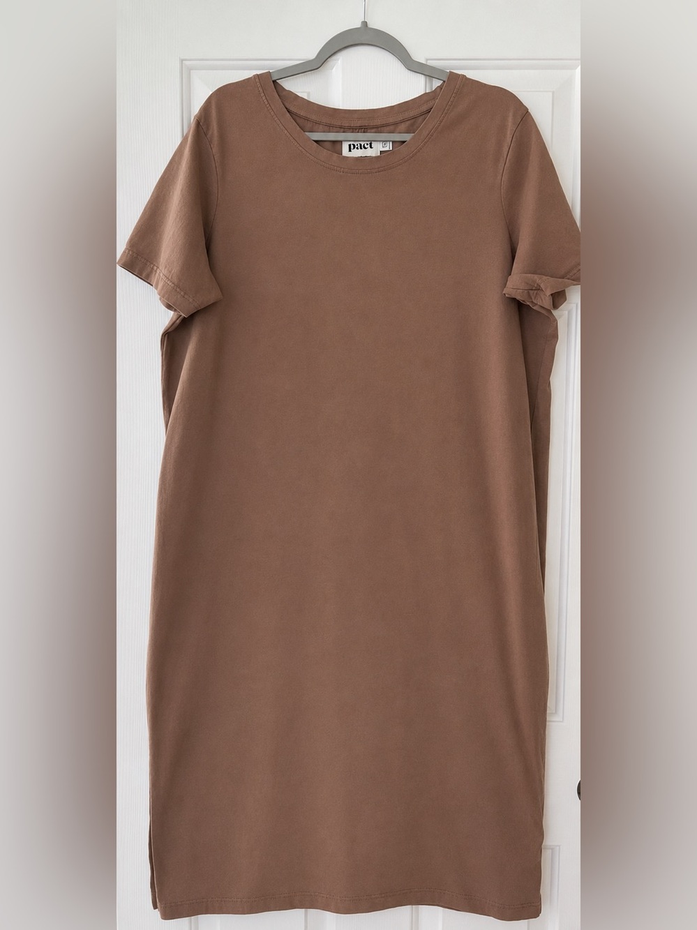 Pact Brown Maxi T-Shirt Dress